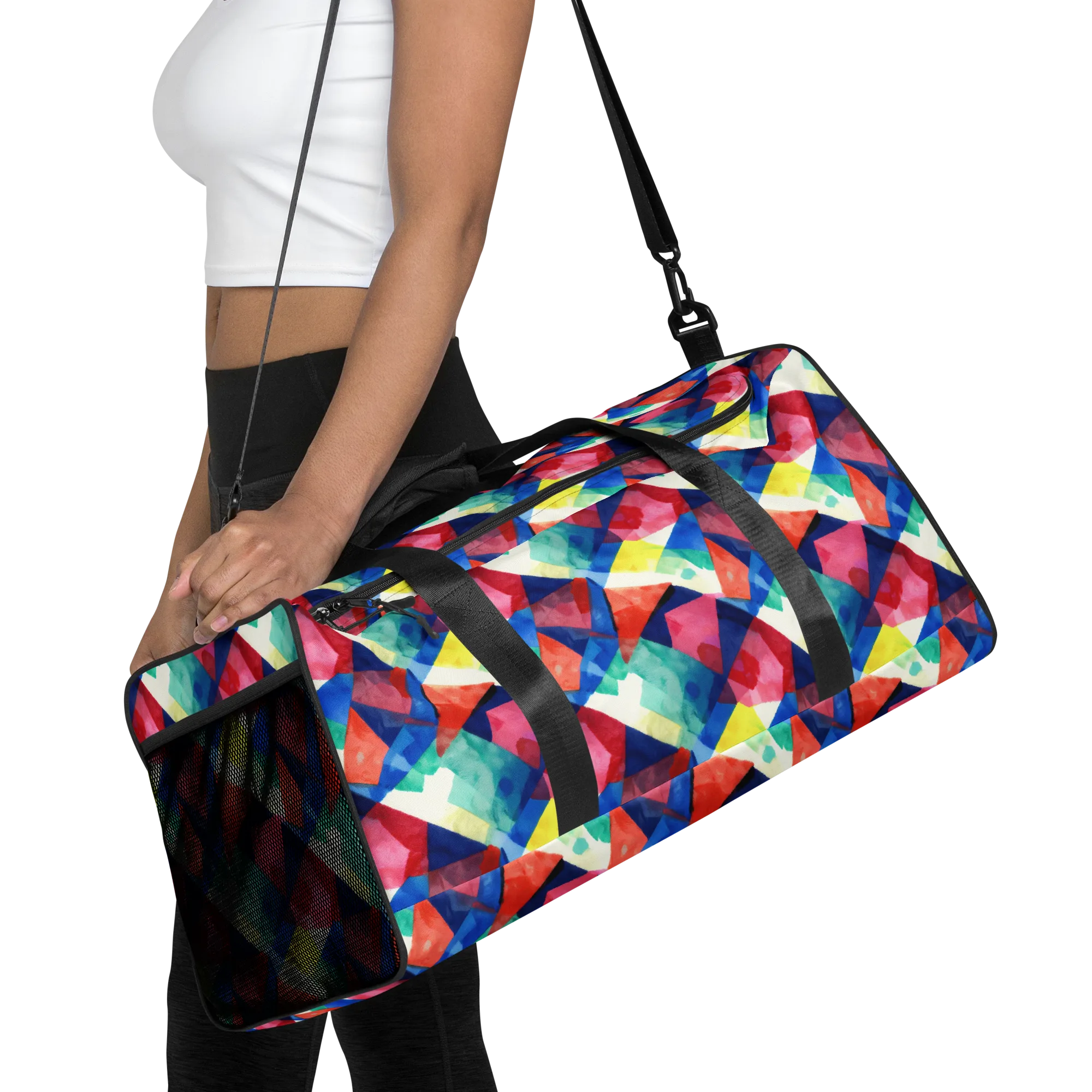 Chromatic Collage on Duffle Bag — Front