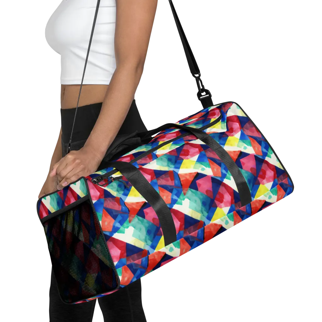 Chromatic Collage on Duffle Bag — Front