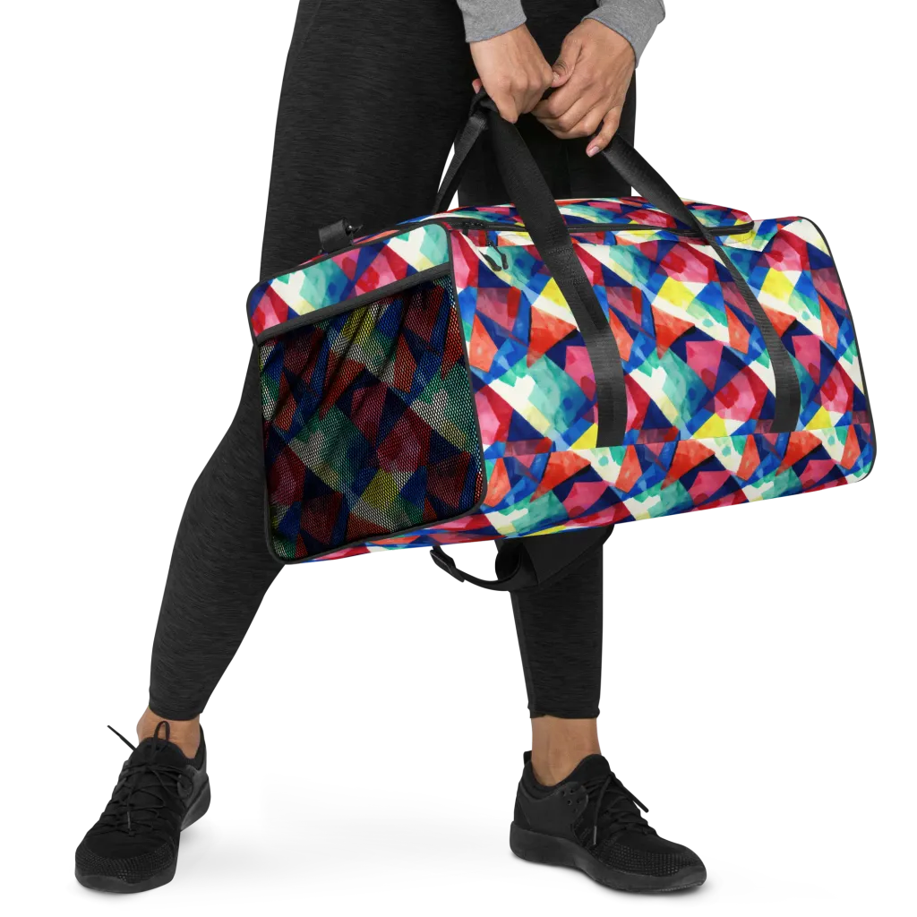 Chromatic Collage on Duffle Bag — Right Front