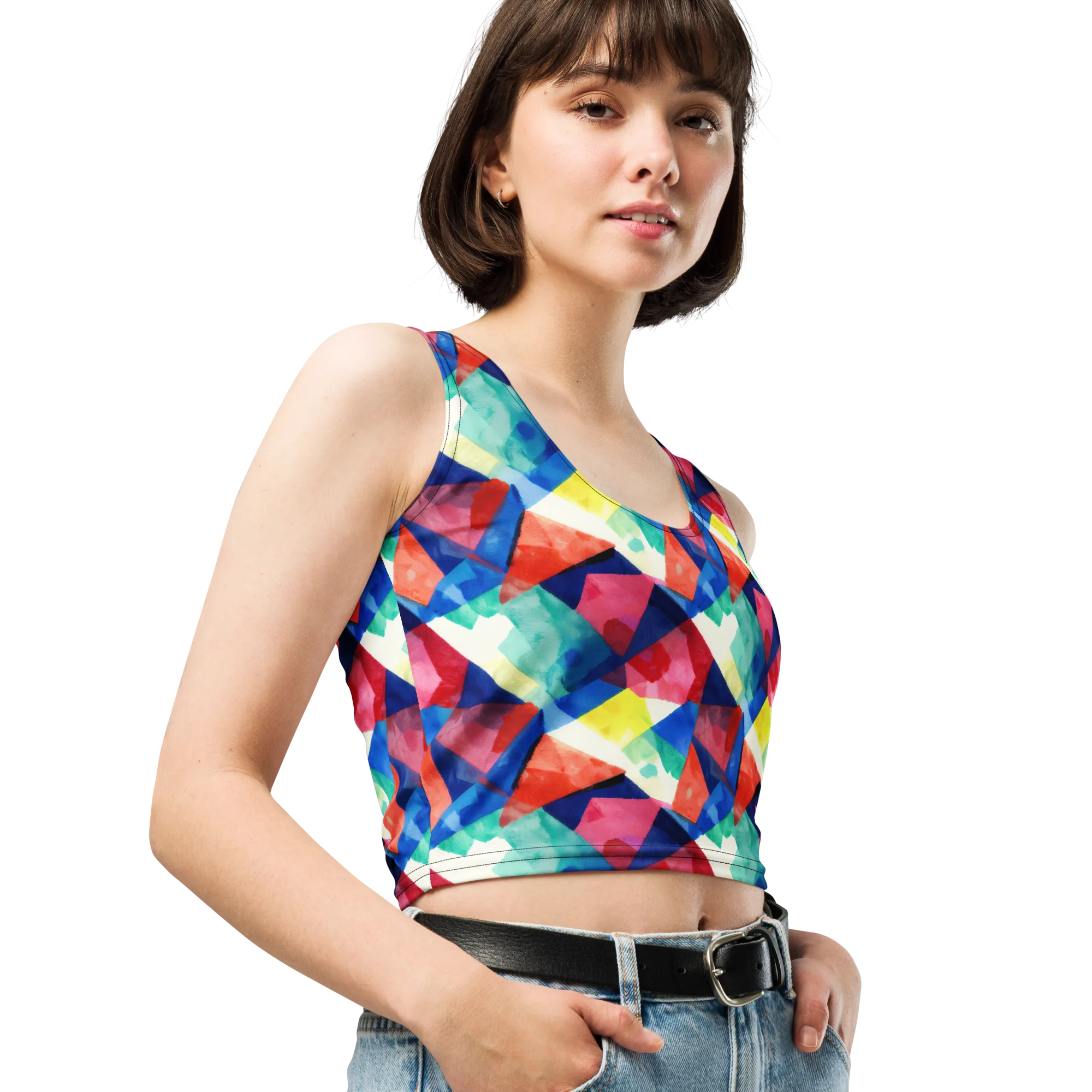 Chromatic Collage on Crop Top — Print file