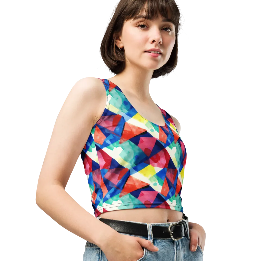 Chromatic Collage on Crop Top — Print file