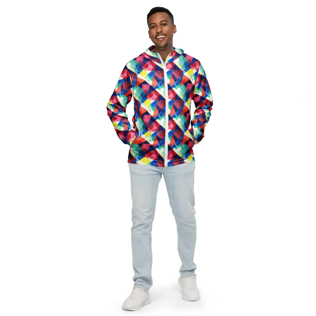 Chromatic Collage on Men's Windbreaker — Front