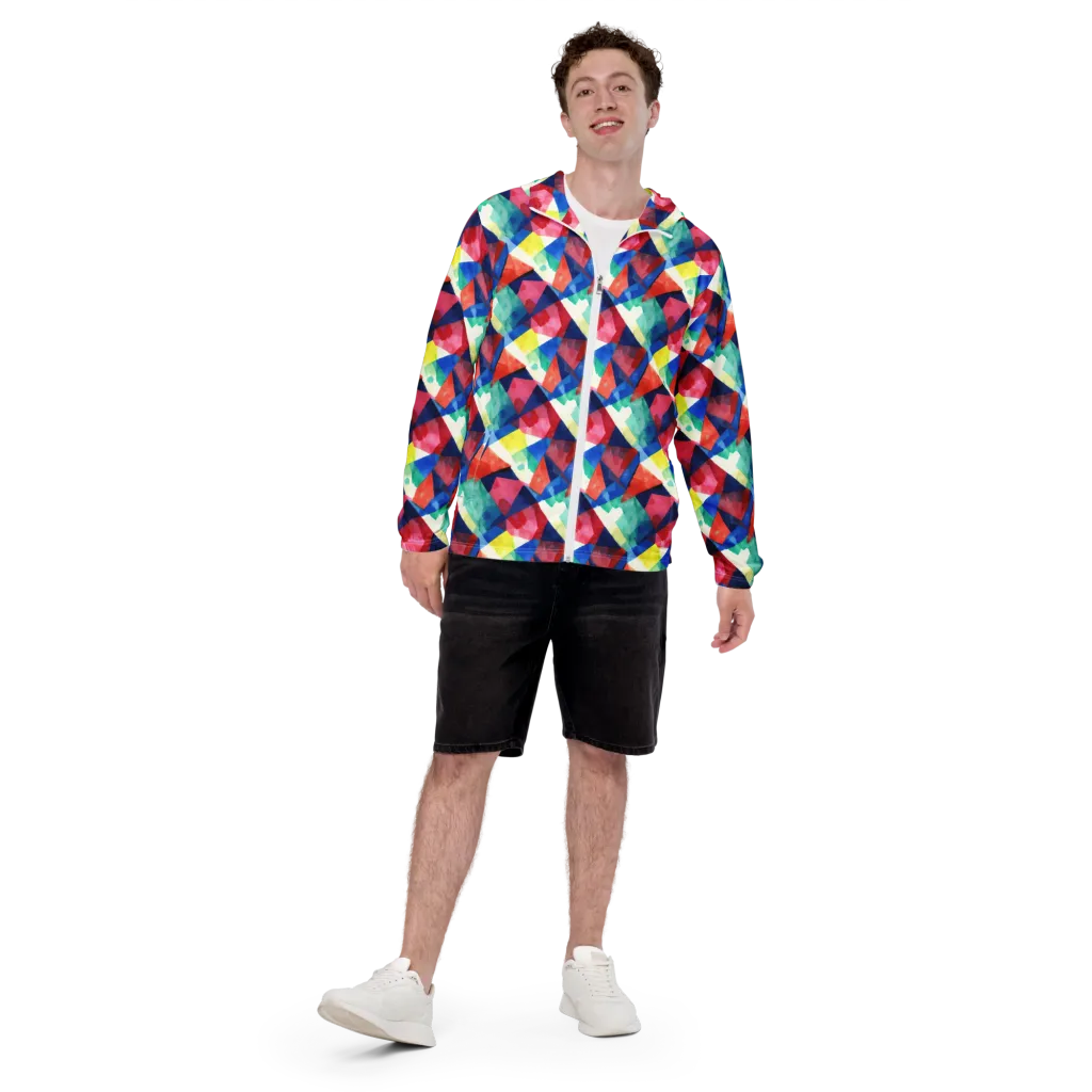 Chromatic Collage on Men's Windbreaker — Front print