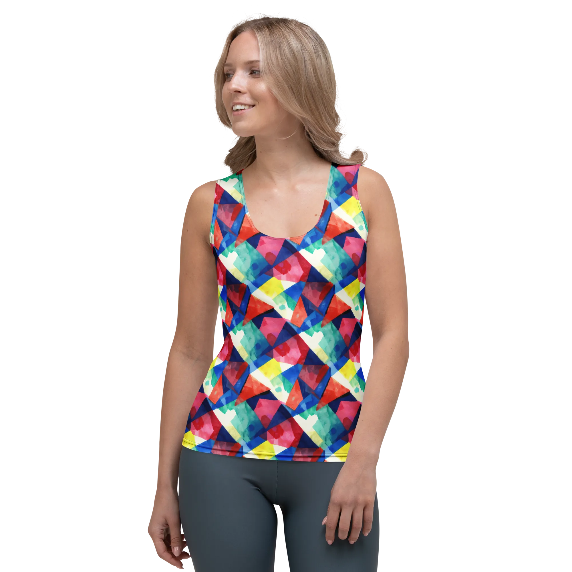 Chromatic Collage on Women's Tank Top — Front