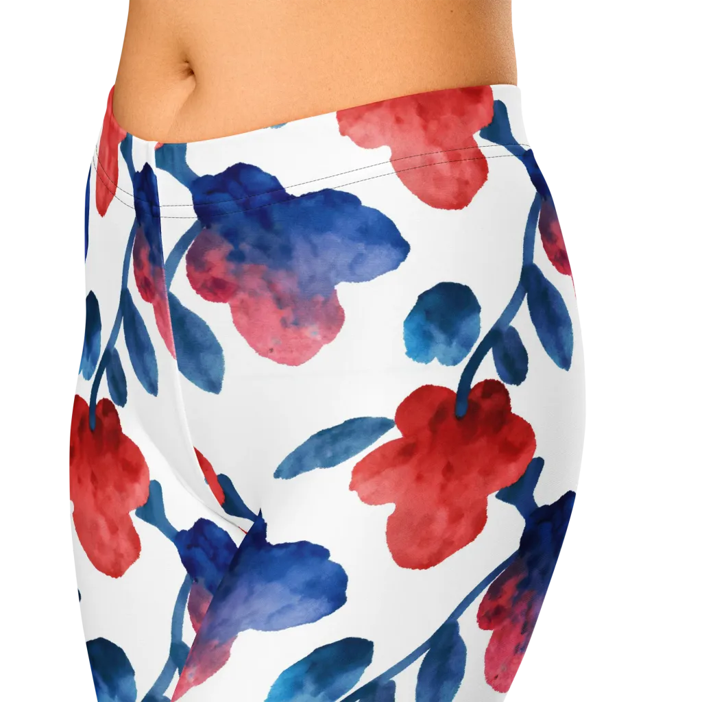 Blue Bloom Reverie on Capri Leggings — Print file