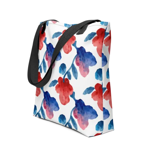 Blue Bloom Reverie on a Tote Bag
