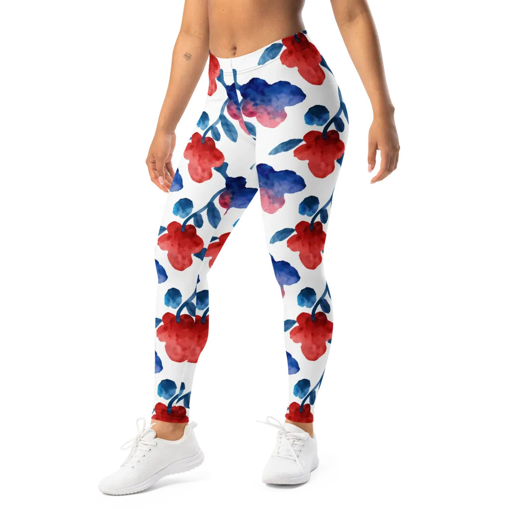 Blue Bloom Reverie on Leggings — Print file