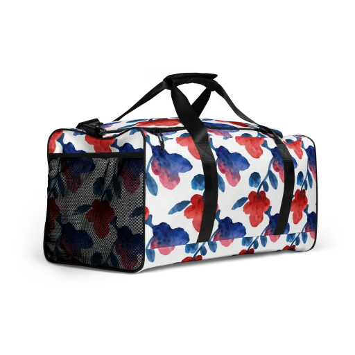 Blue Bloom Reverie on a Duffle Bag
