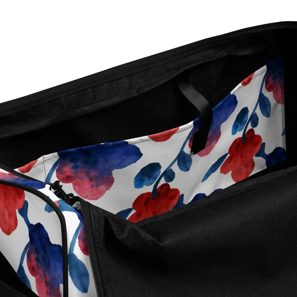 Blue Bloom Reverie on Duffle Bag — Product details