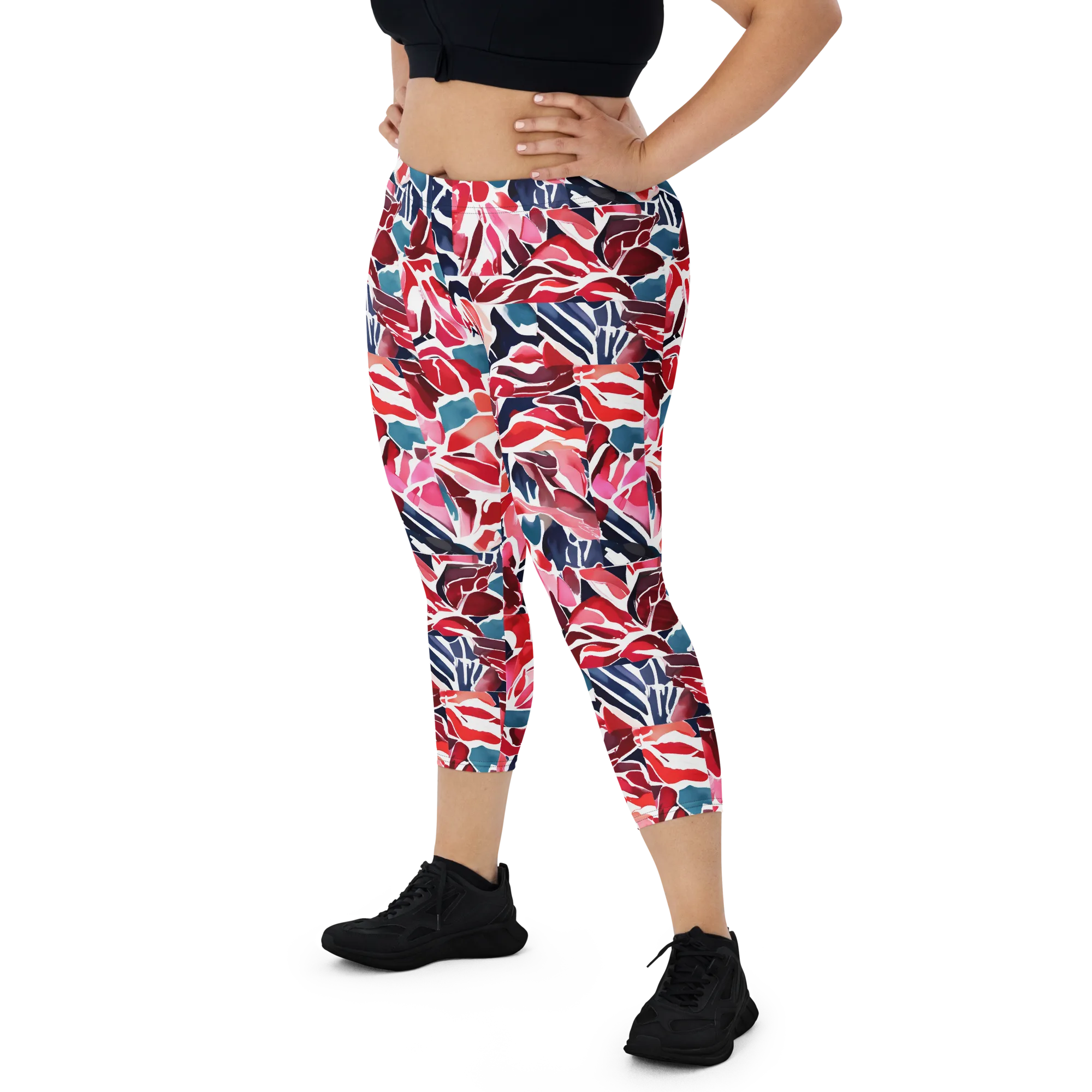 Petal Voltage on Capri Leggings — Print file