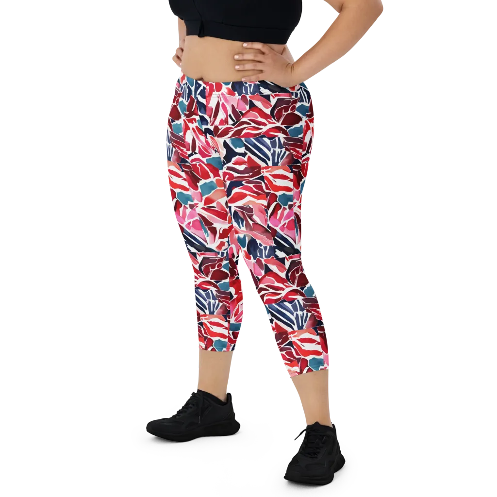 Petal Voltage on Capri Leggings — Print file
