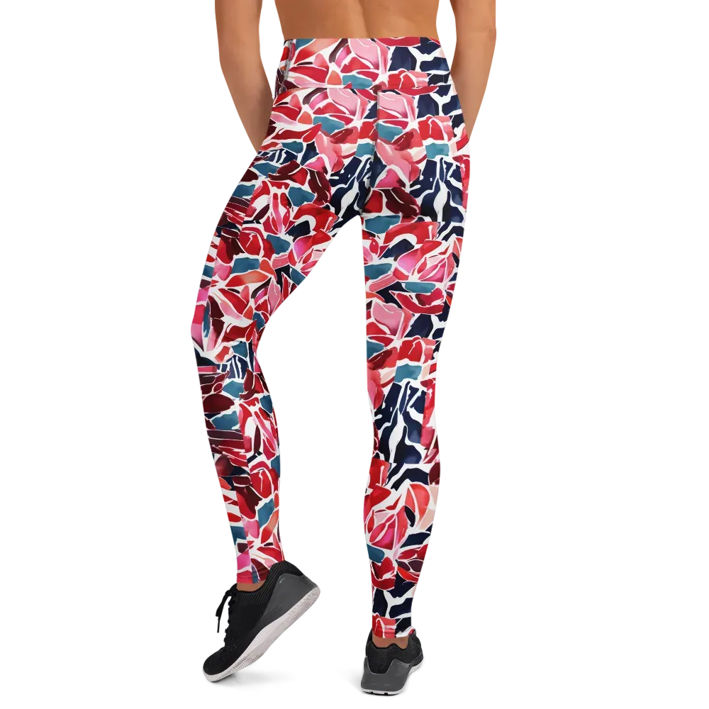 Petal Voltage on Yoga Leggings — Back