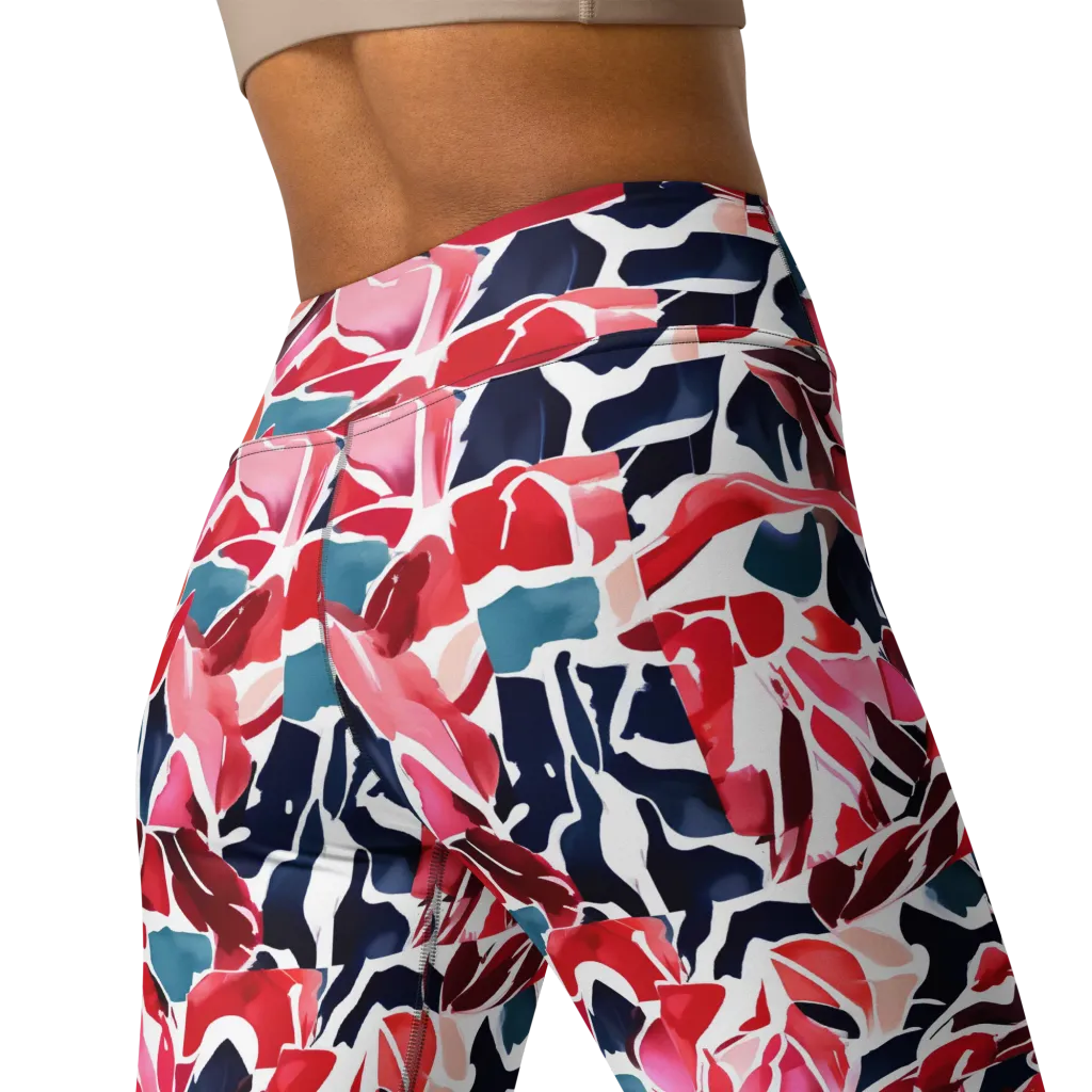 Petal Voltage on Yoga Leggings — Back 2