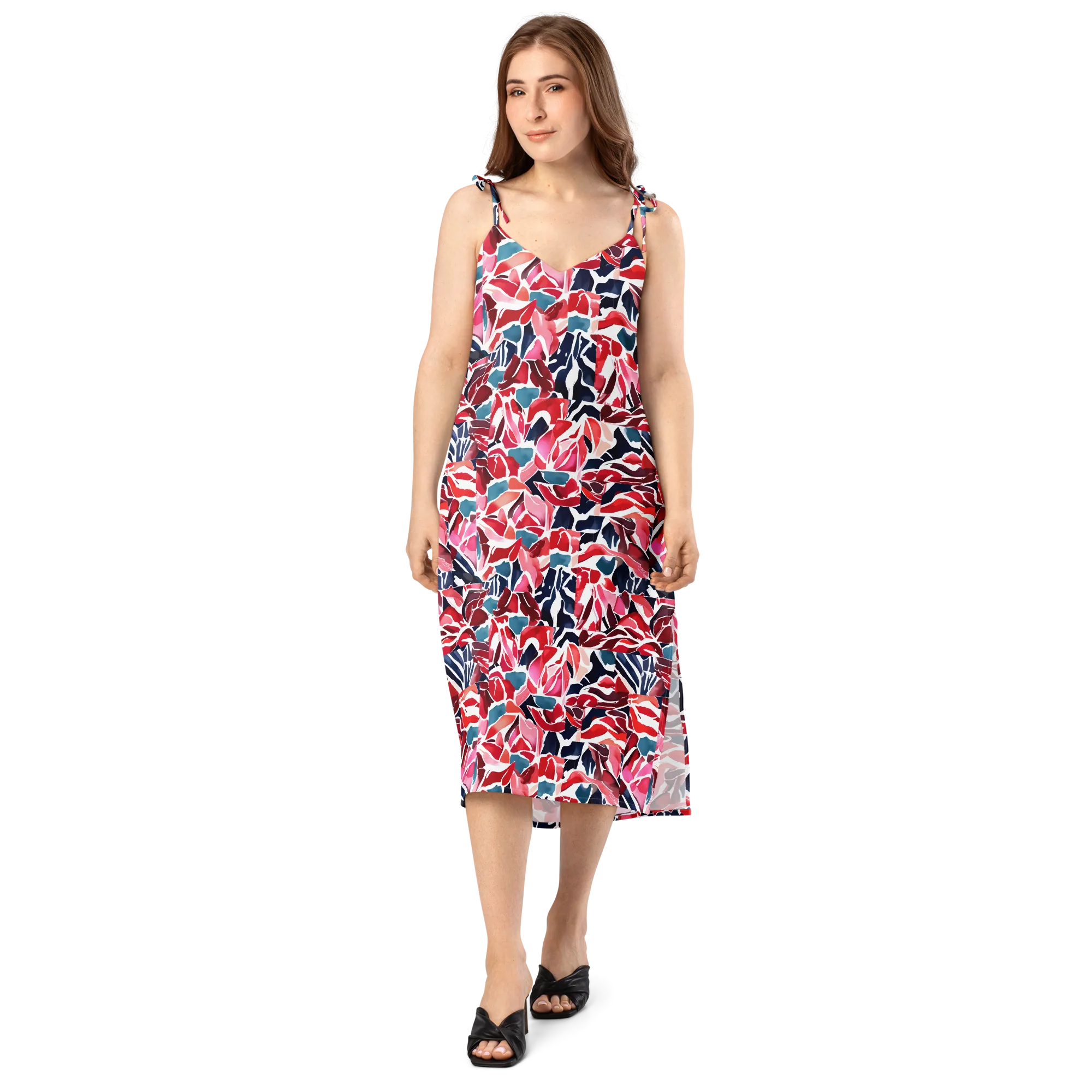 Petal Voltage on Slip Dress — Front