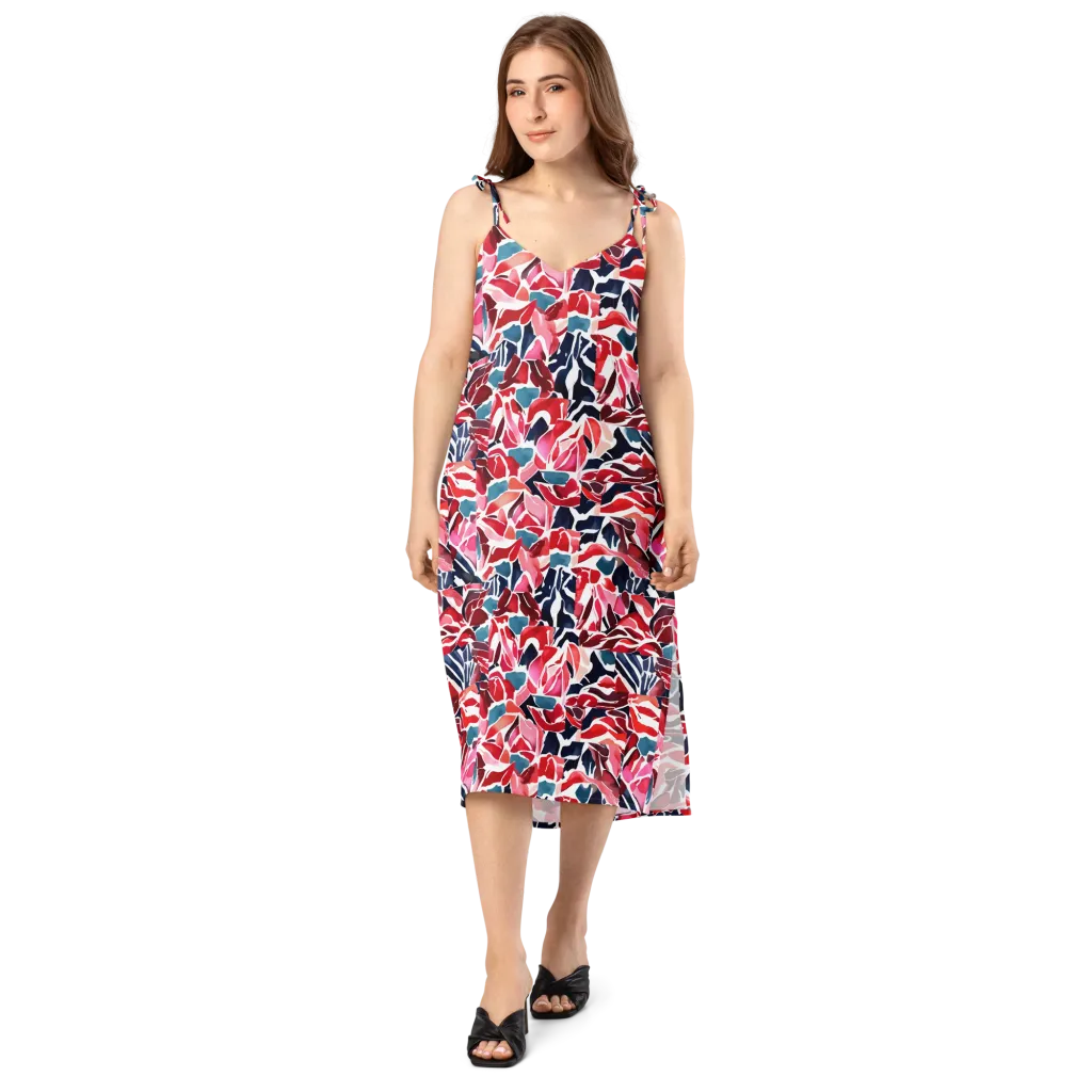 Petal Voltage on Slip Dress — Front