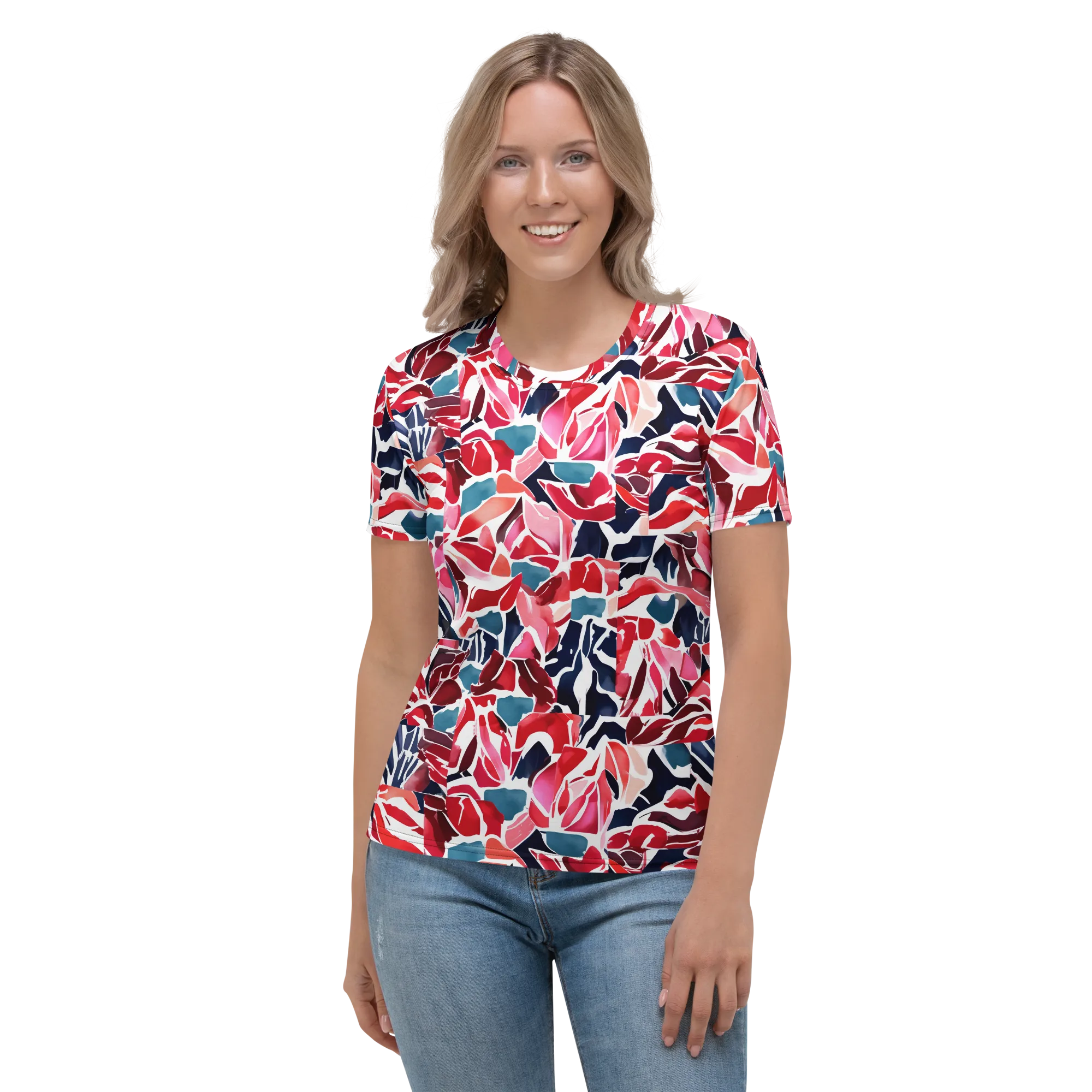 Petal Voltage on Women's Crew Neck T-Shirt — Front