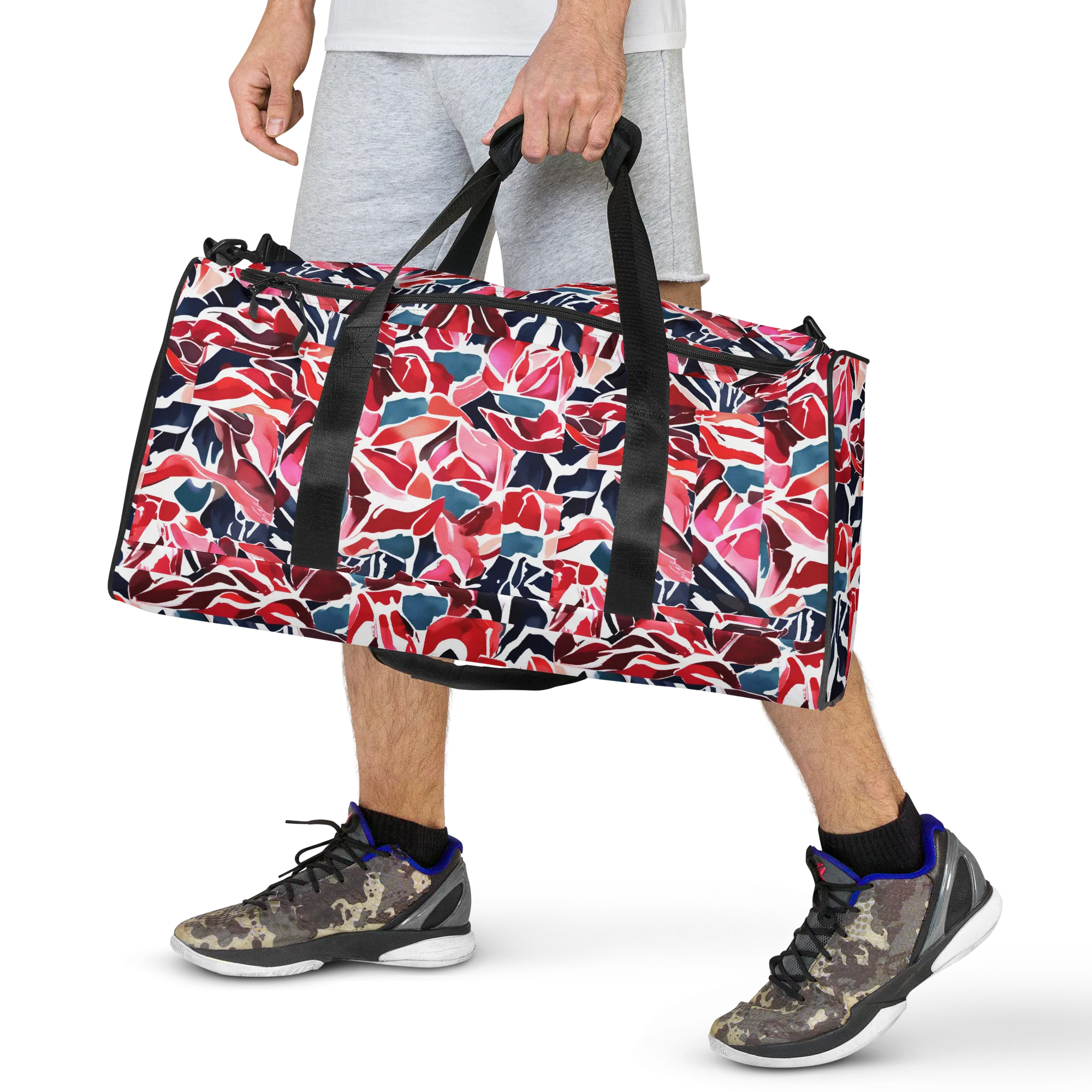 Petal Voltage on Duffle Bag — Front print