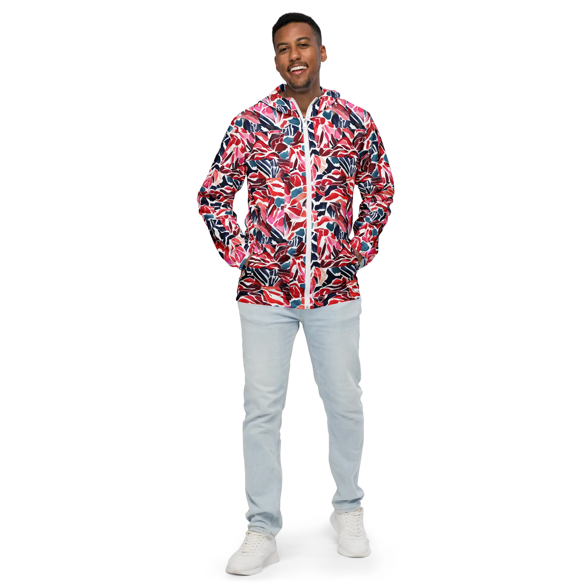 Petal Voltage on Men's Windbreaker — Front