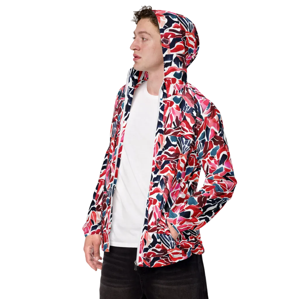 Petal Voltage on Men's Windbreaker — Left Front