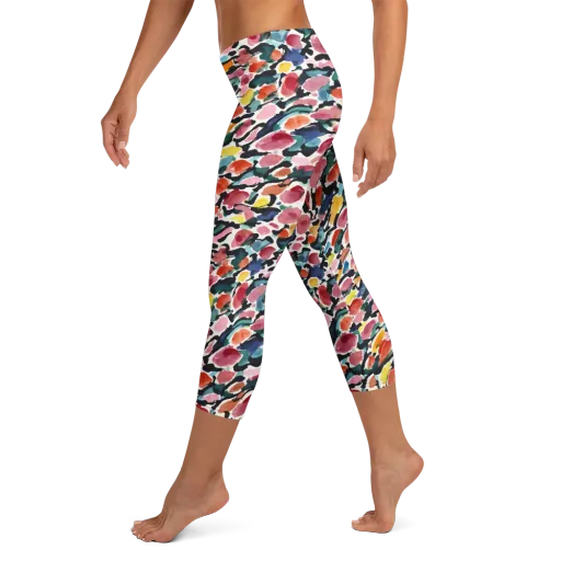 Painted Velocity on a Capri Leggings