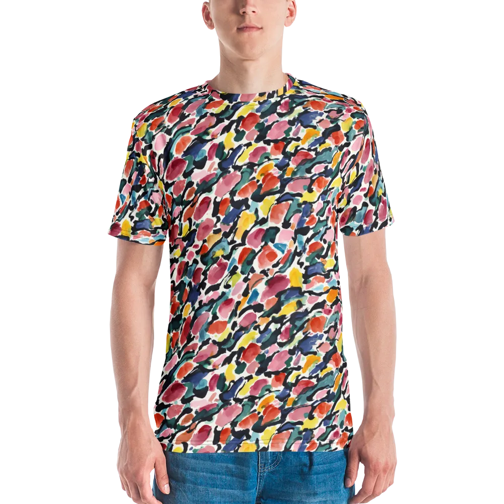 Painted Velocity on Men's Crew Neck T-Shirt — Front