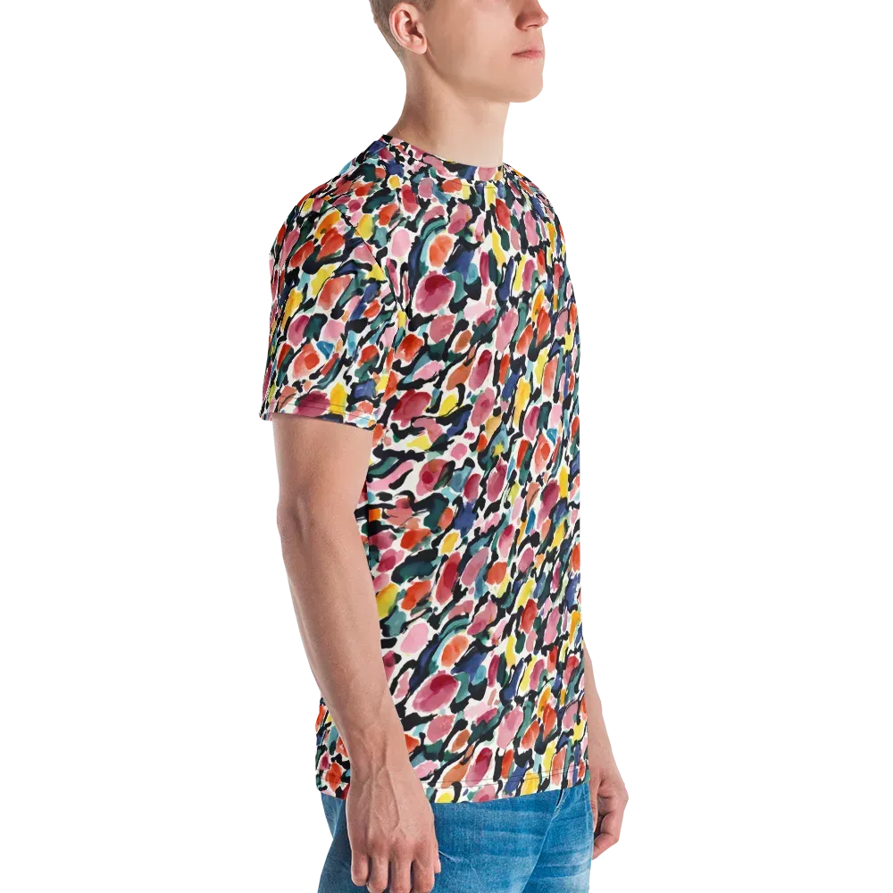 Painted Velocity on Men's Crew Neck T-Shirt — Right