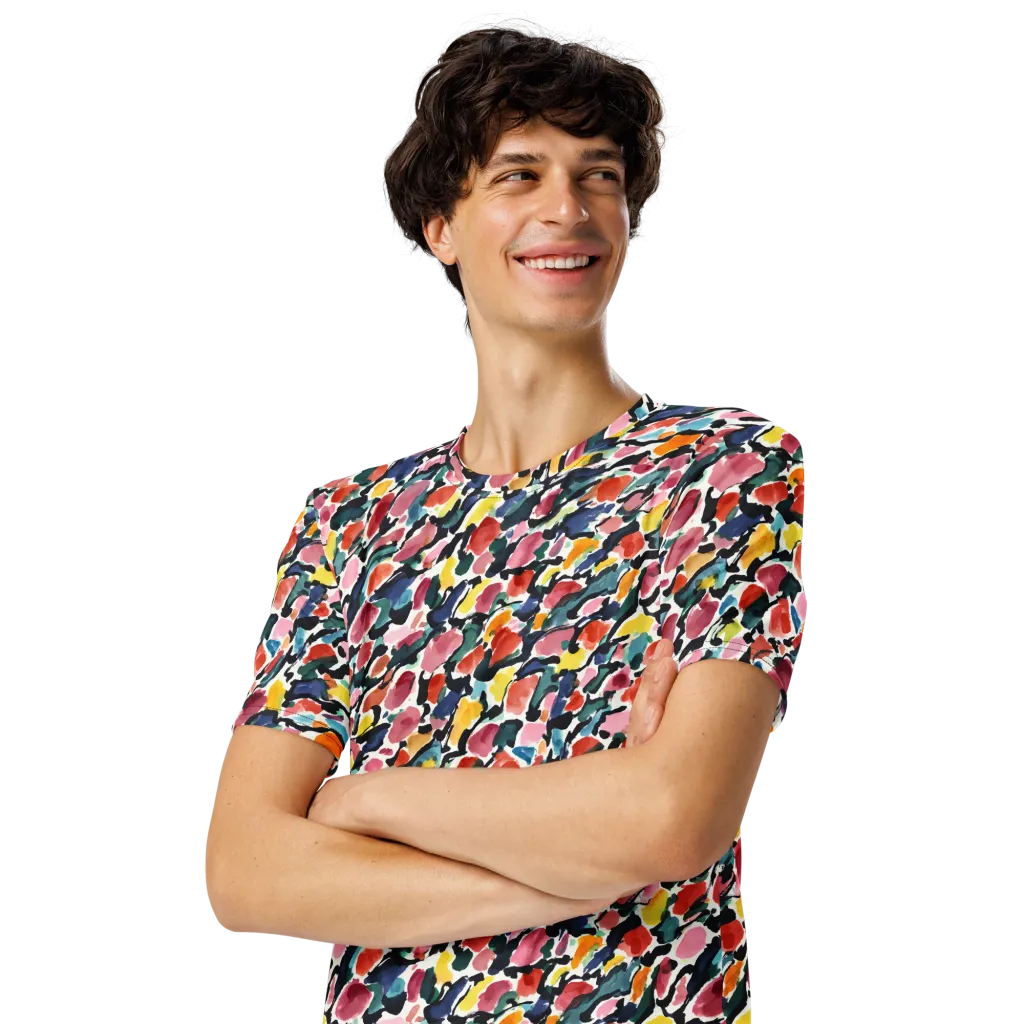 Painted Velocity on Men's Crew Neck T-Shirt — Front print