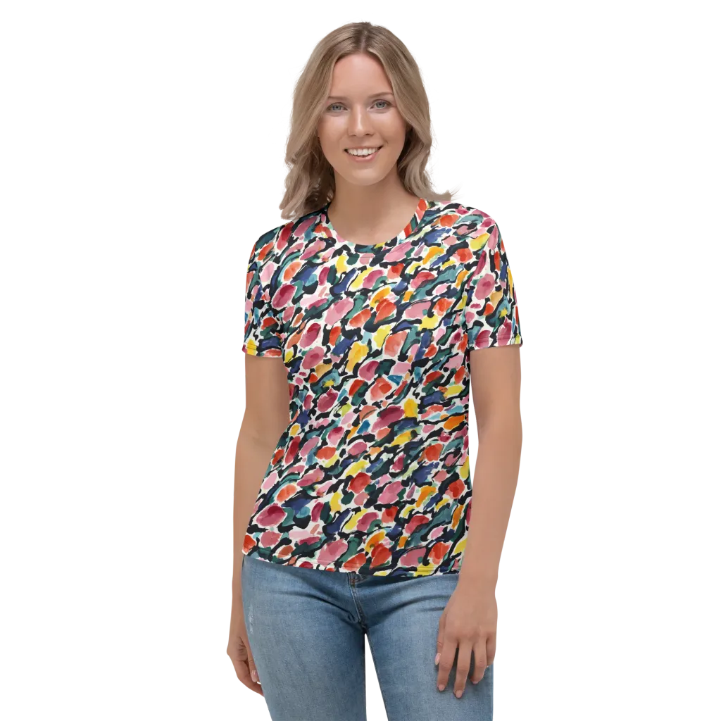 Painted Velocity on Women's Crew Neck T-Shirt — Front