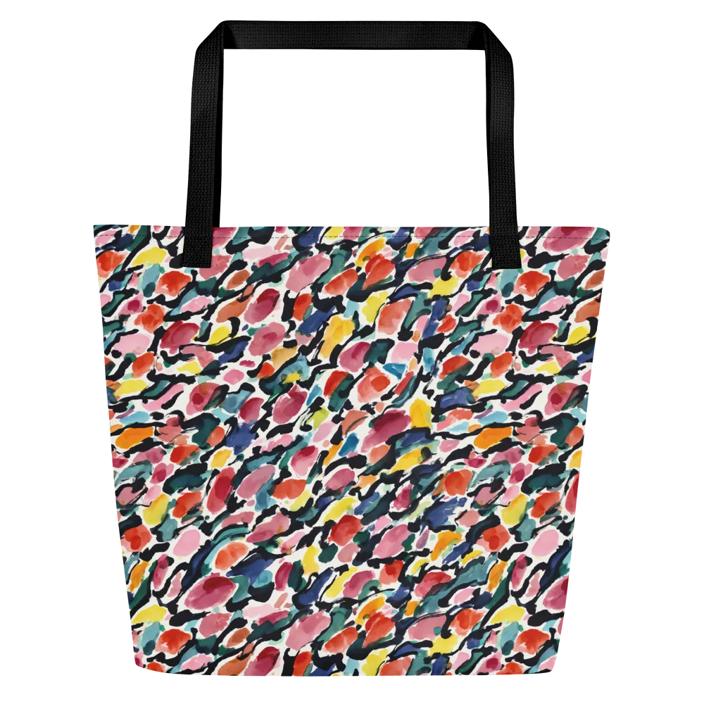 Painted Velocity on Large Tote Bag W/ Pocket — Front