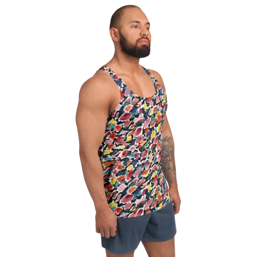 Painted Velocity on a Men's Tank Top