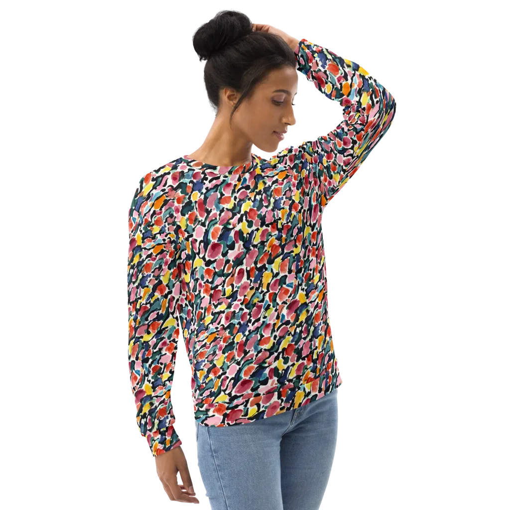 Painted Velocity on Sweatshirt — Right sleeve