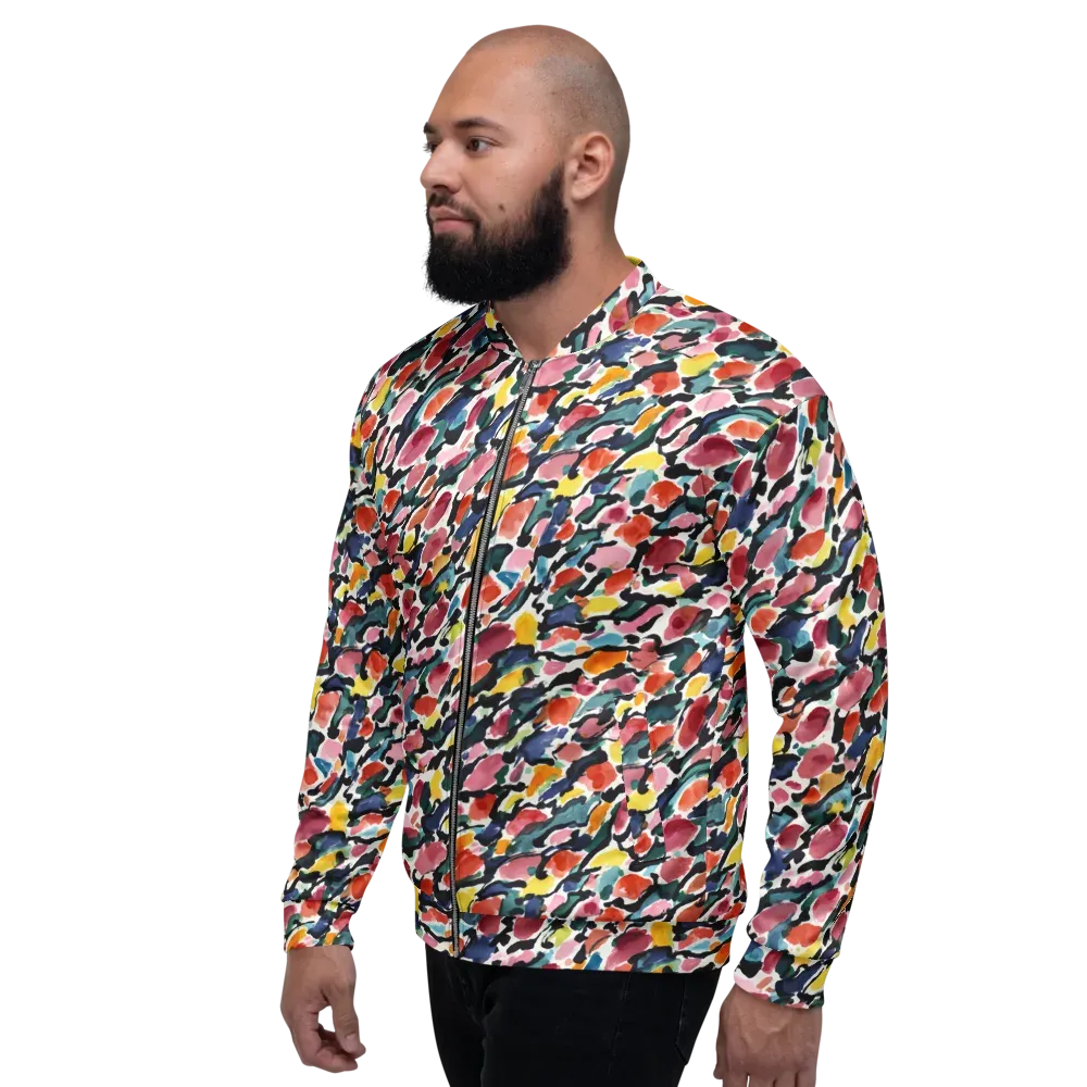 Painted Velocity on Bomber Jacket — Left