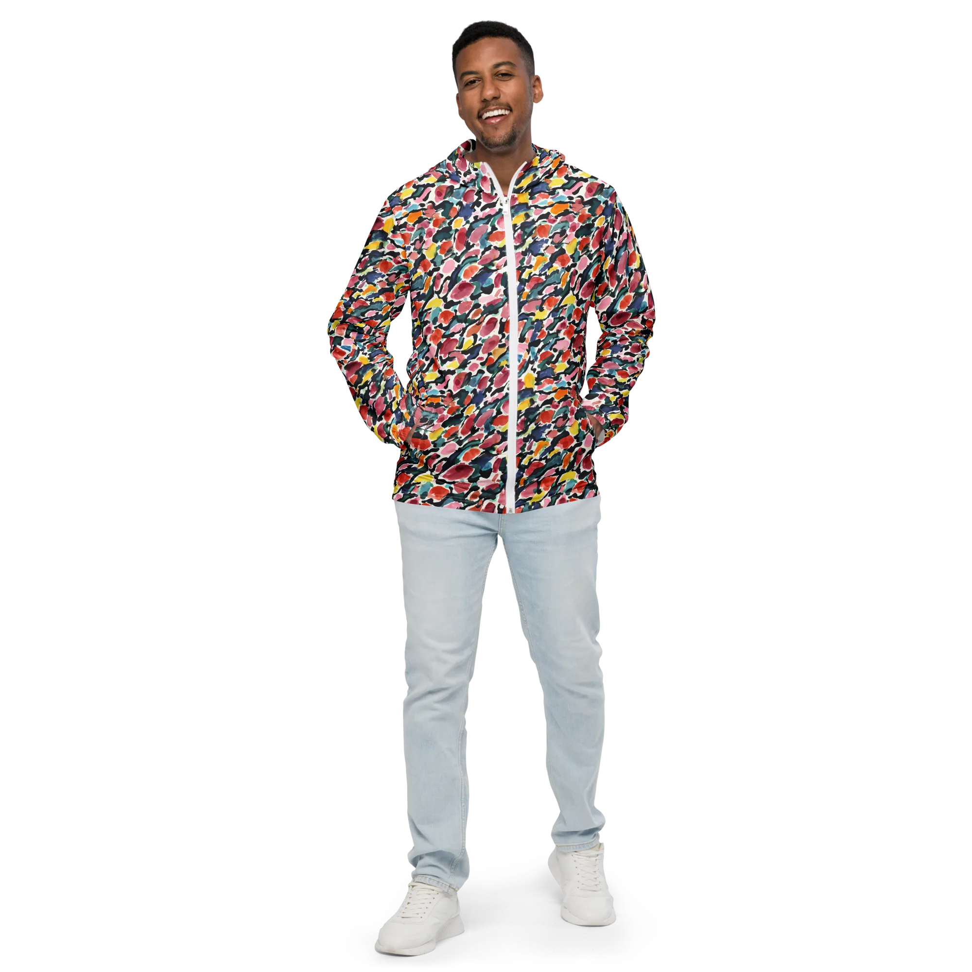 Painted Velocity on Men's Windbreaker — Front
