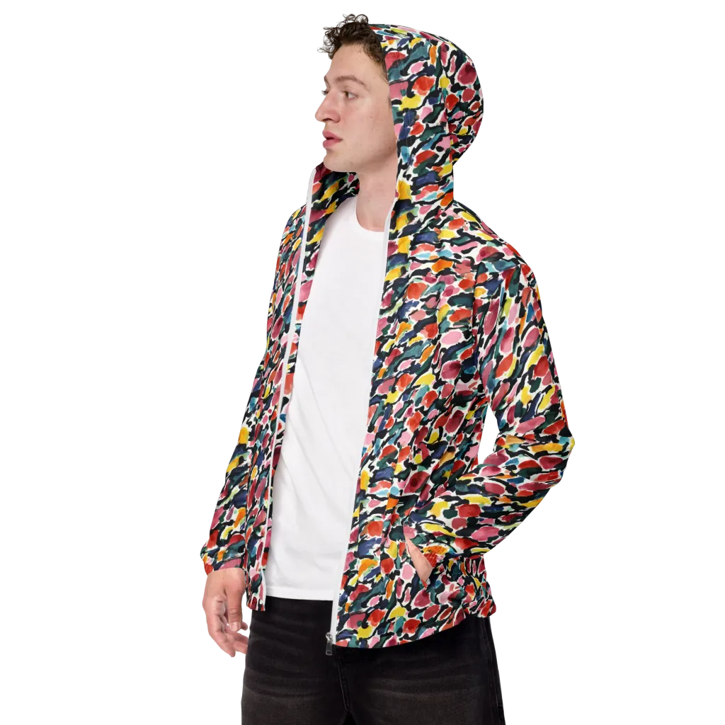 Painted Velocity on Men's Windbreaker — Left Front