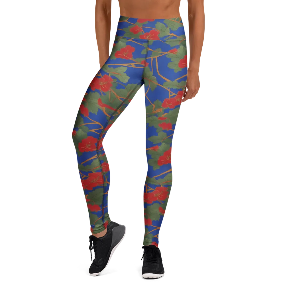 Scarlet Vine on Yoga Leggings — Front