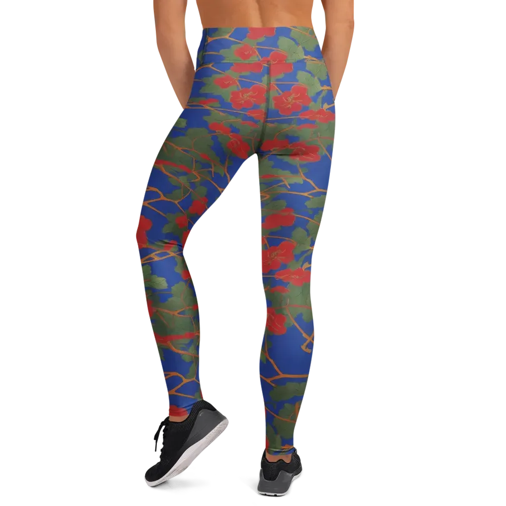 Scarlet Vine on Yoga Leggings — Back