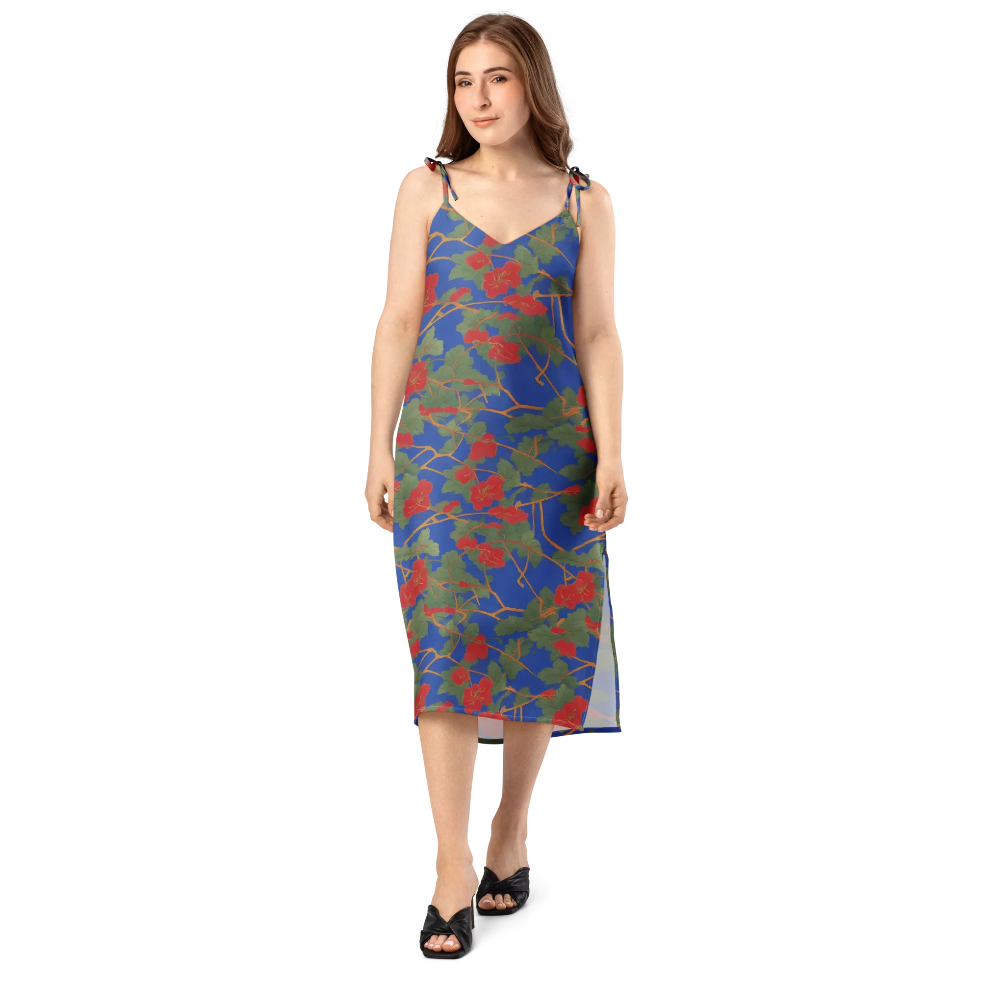 Scarlet Vine on Slip Dress — Front