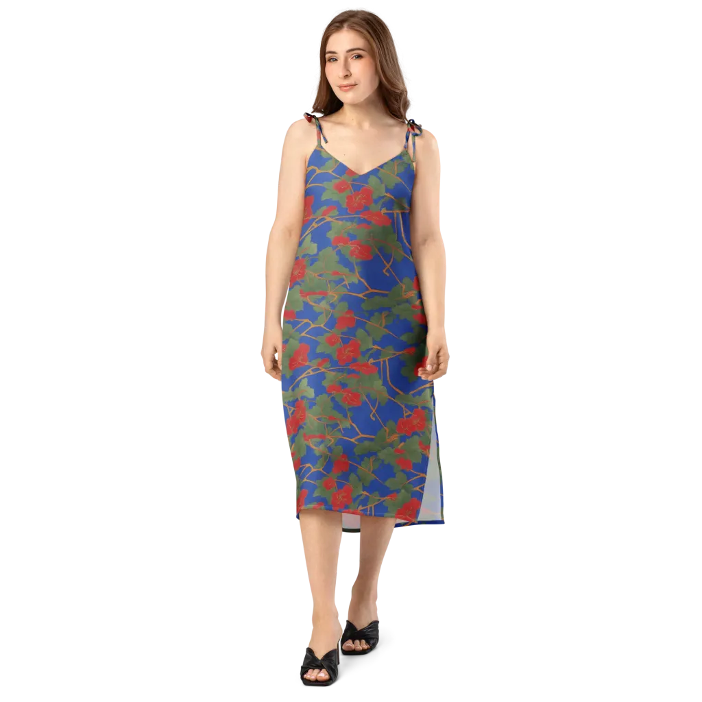 Scarlet Vine on Slip Dress — Front