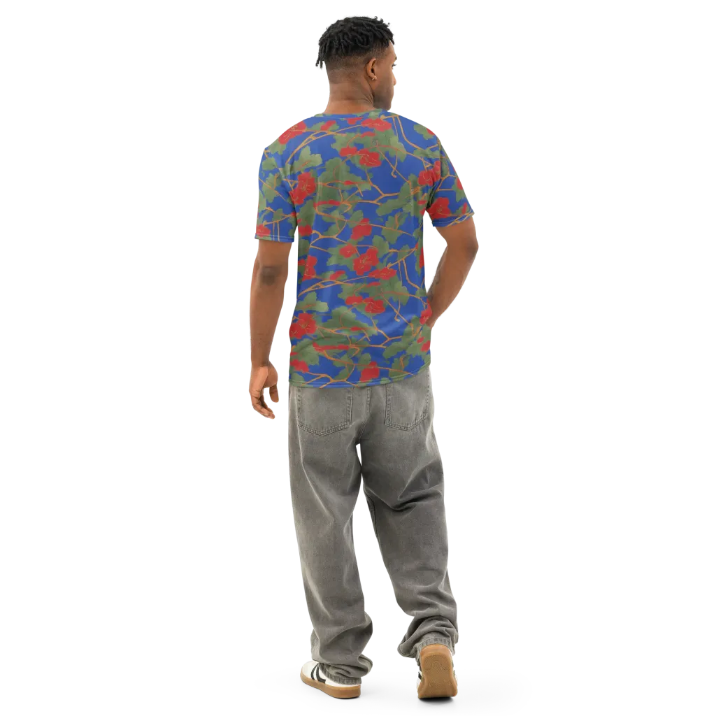 Scarlet Vine on Men's Cotton Crew Neck T-Shirt — Back