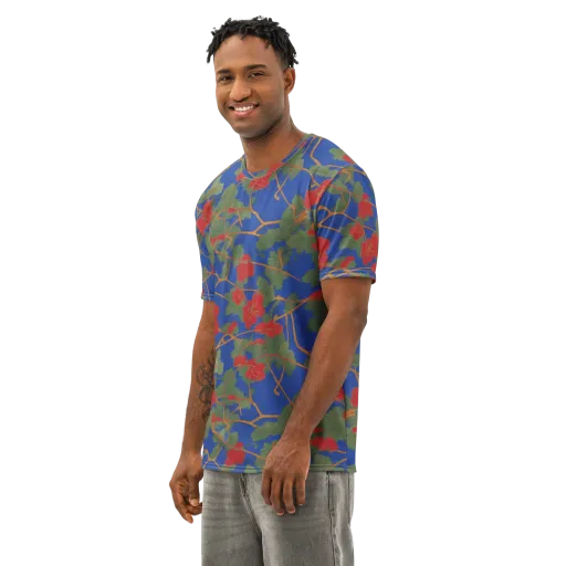 Scarlet Vine on a Men's Cotton Crew Neck T-Shirt