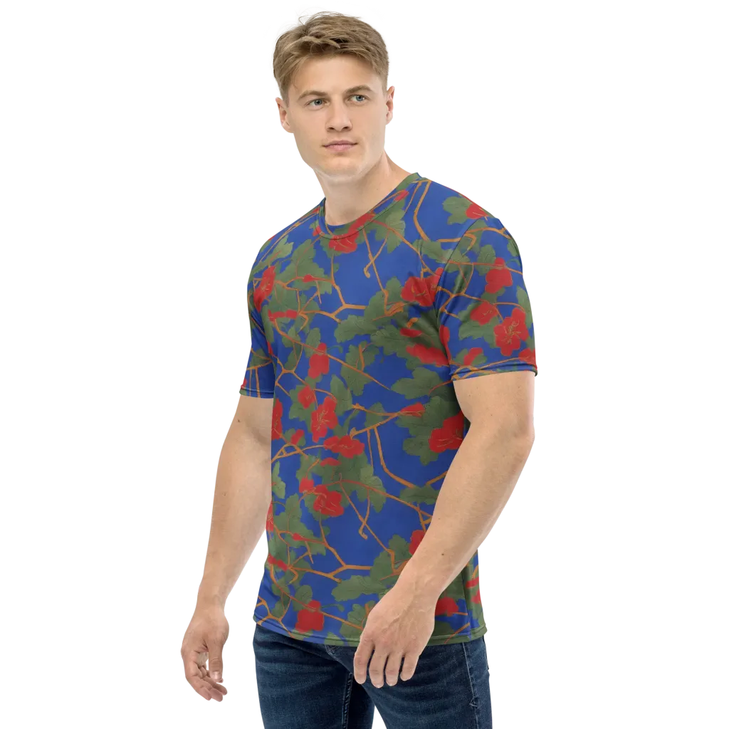 Scarlet Vine on Men's Crew Neck T-Shirt — Left sleeve