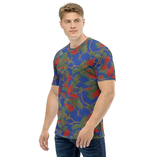 Scarlet Vine on a Men's Crew Neck T-Shirt