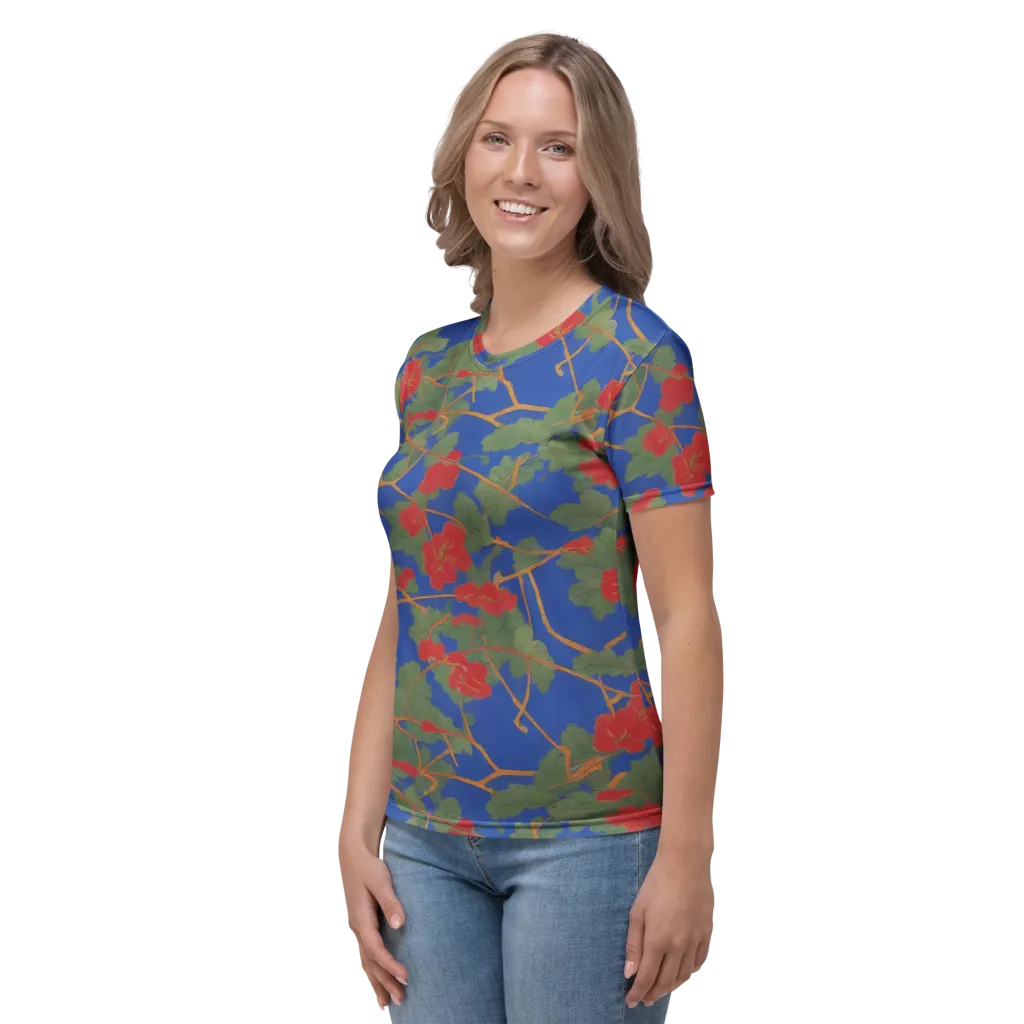 Scarlet Vine on Women's Crew Neck T-Shirt — Left sleeve