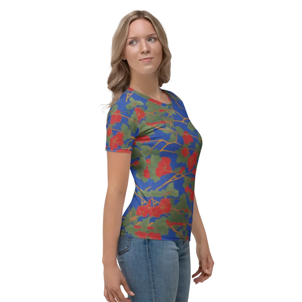 Scarlet Vine on Women's Crew Neck T-Shirt — Right sleeve