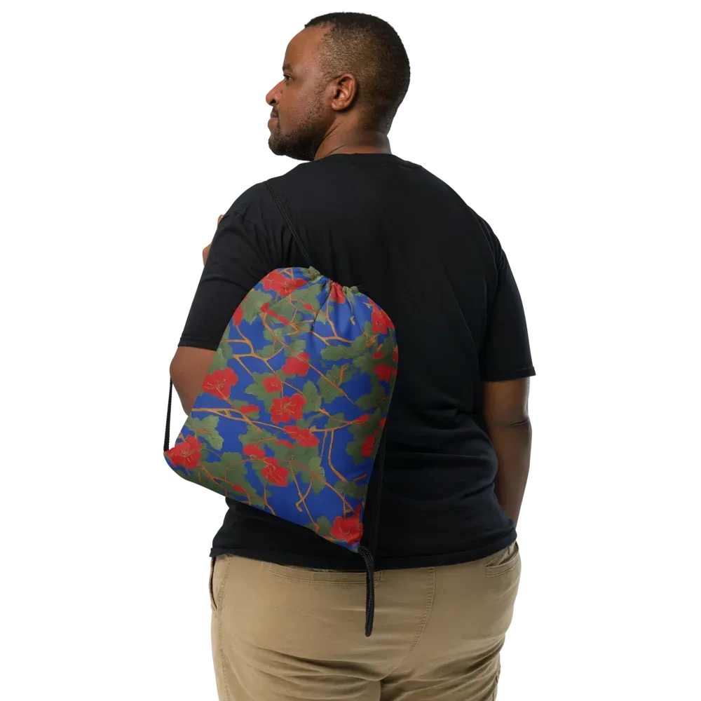 Scarlet Vine on Drawstring Bag — Print file