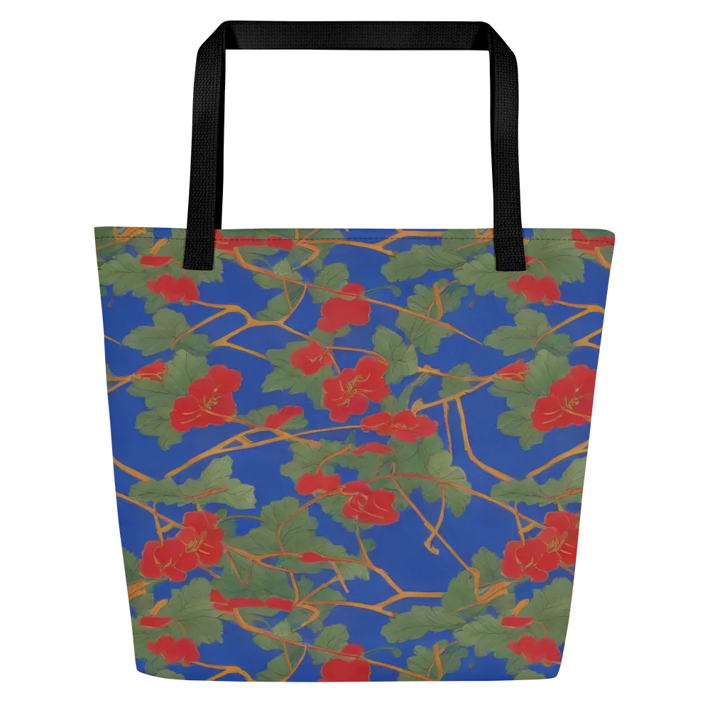 Scarlet Vine on Large Tote Bag W/ Pocket — Front