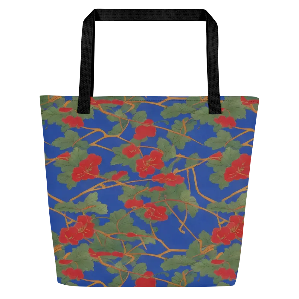 Scarlet Vine on Large Tote Bag W/ Pocket — Front