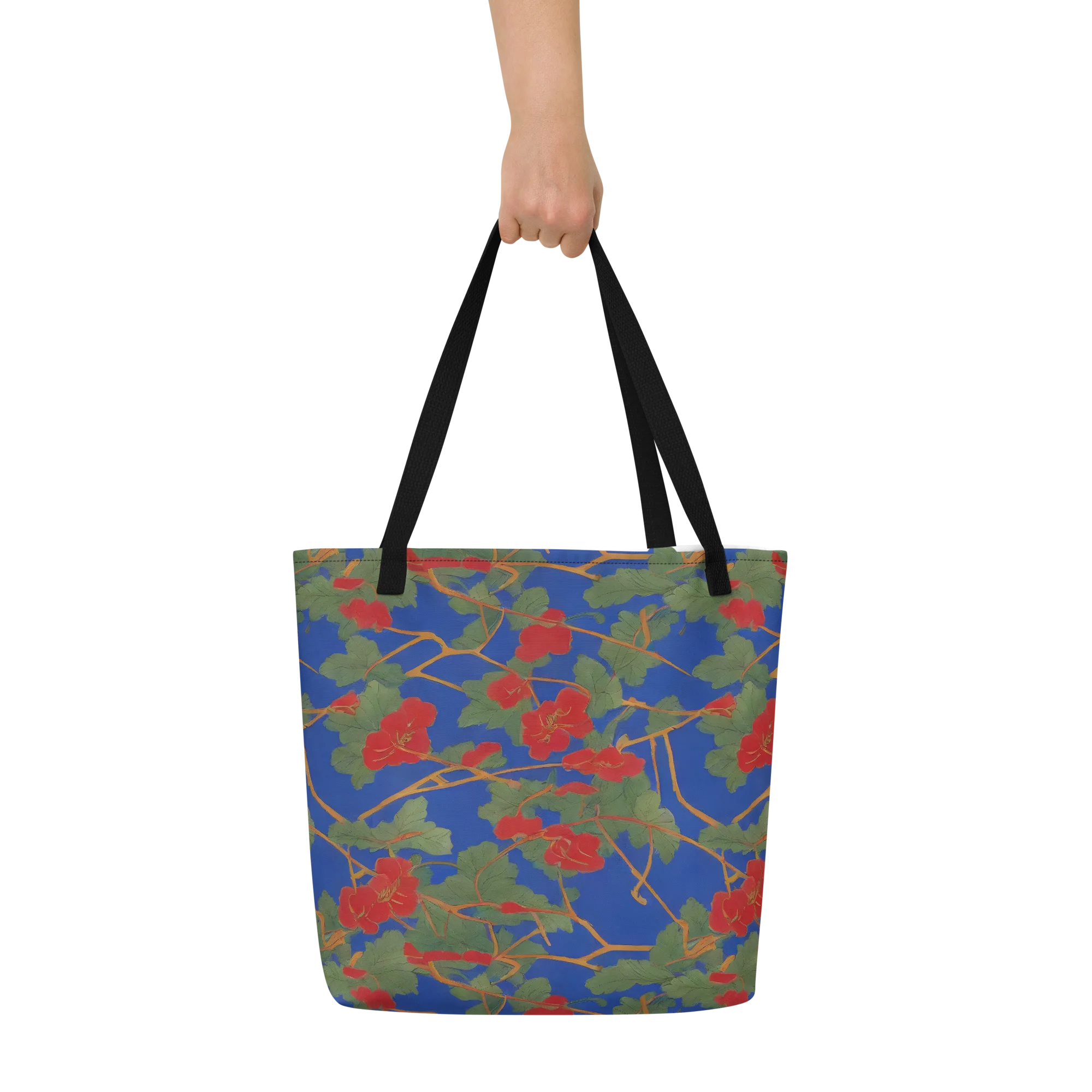 Scarlet Vine on Large Tote Bag W/ Pocket — Print file