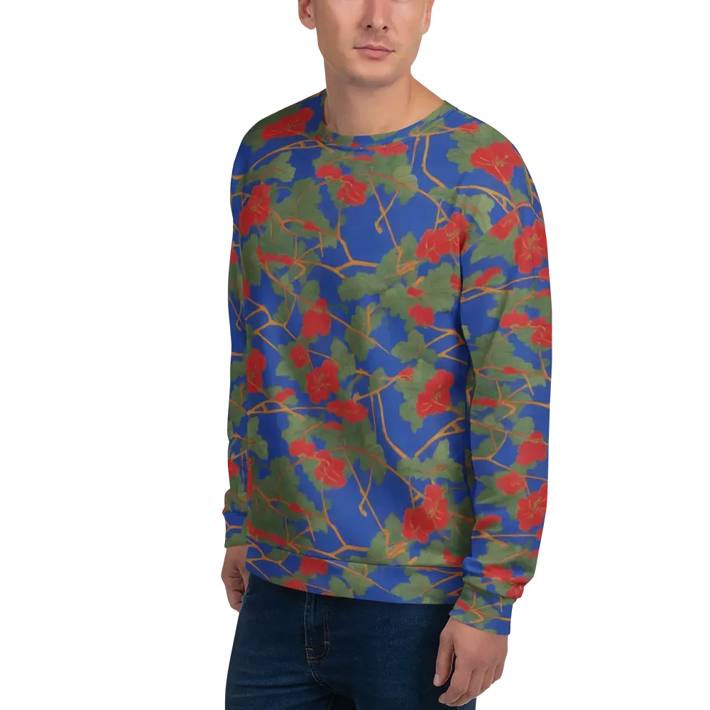 Scarlet Vine on Sweatshirt — Left Front