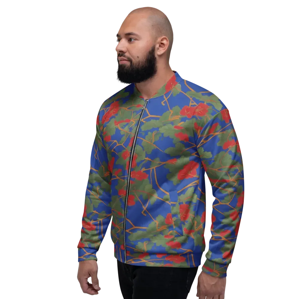 Scarlet Vine on Bomber Jacket — Left